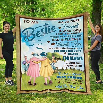 Alternative view of To My Bestie We've Been Friends For So Long Fleece Blanket - Mink Blanket - Woven Blanket