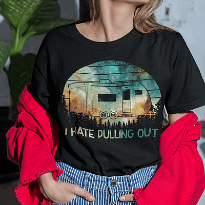Alternative view of Funny Camping I Hate Pulling Out Camper Galaxy T-Shirt