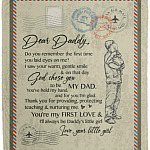 Dear Daddy Blanket, White, Cozy Plush Fleece Blanket - 50x60