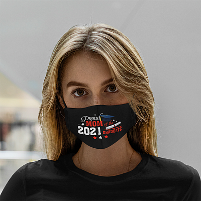 Alternative view of Proud Mom of the 2021 Graduate Washable Reusable Face Mask - Class of 2021 Family Mask