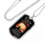 Mom To My Son Never Forget That I Love You I Believe In Love At First Sight Dog Tag Pendant Necklace - Dog Tag (Silver)