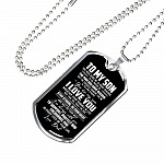 Dad To My Son You Have Given Me so Many Reasons to Be Proud of The Man Dog Tag Pendant Necklace - Dog Tag (Silver)