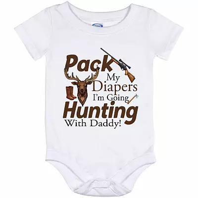 hunting onesie, White, Baby Onesie - 12 Month