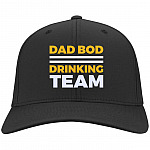 Dad Bod Drinking, Black, Twill Cap