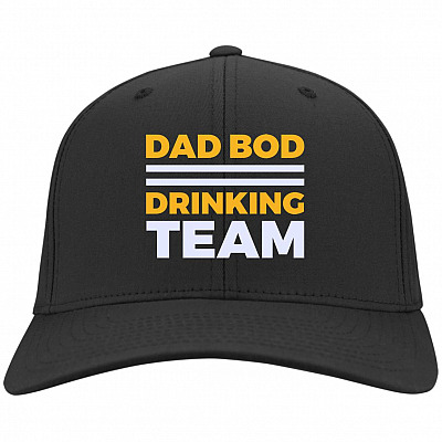 Dad Bod Drinking, Black, Twill Cap