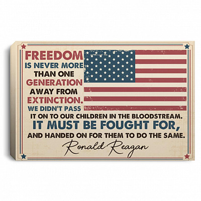 Freedom canvas, White, 0.75'' Framed Canvas
