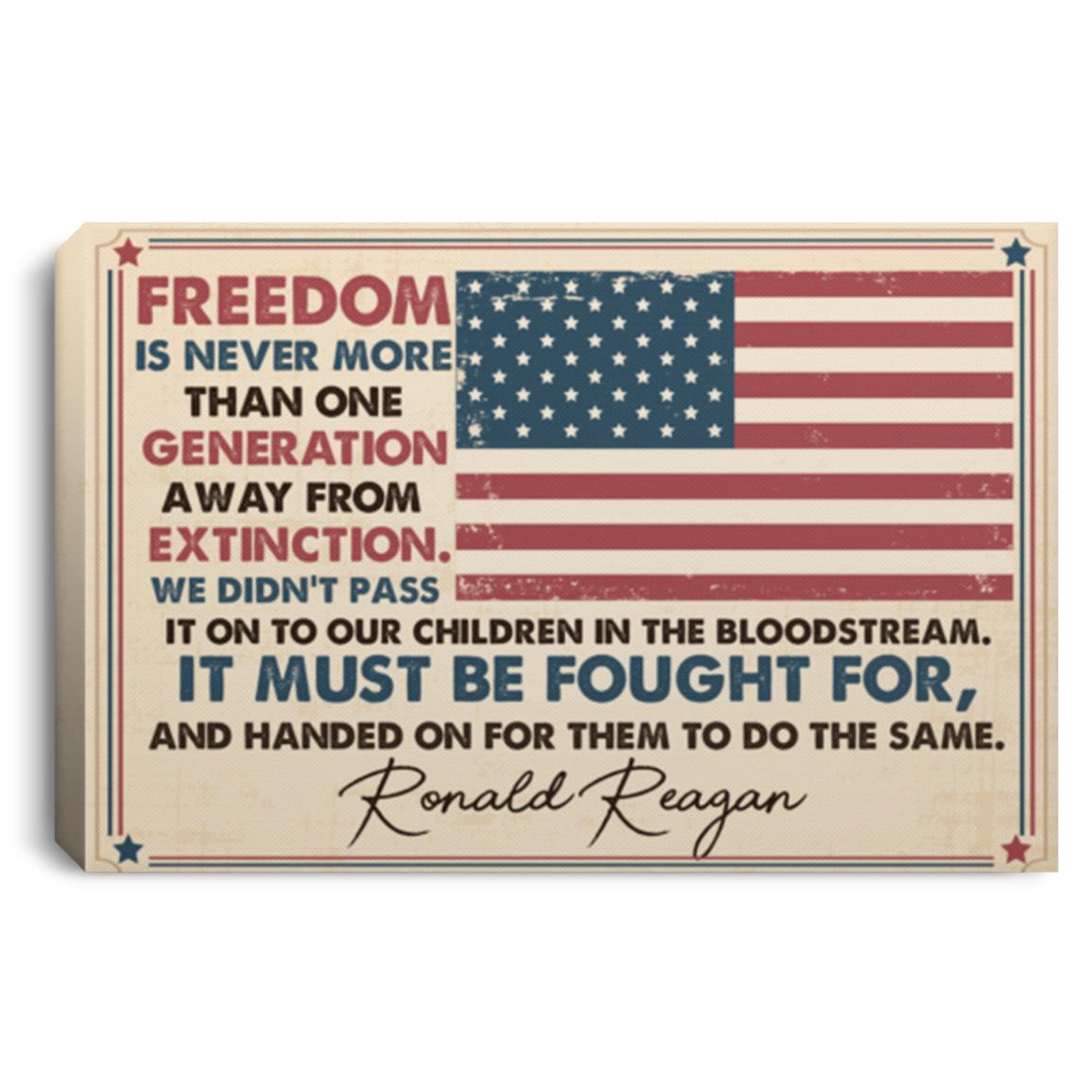 Freedom canvas, White, 0.75'' Framed Canvas