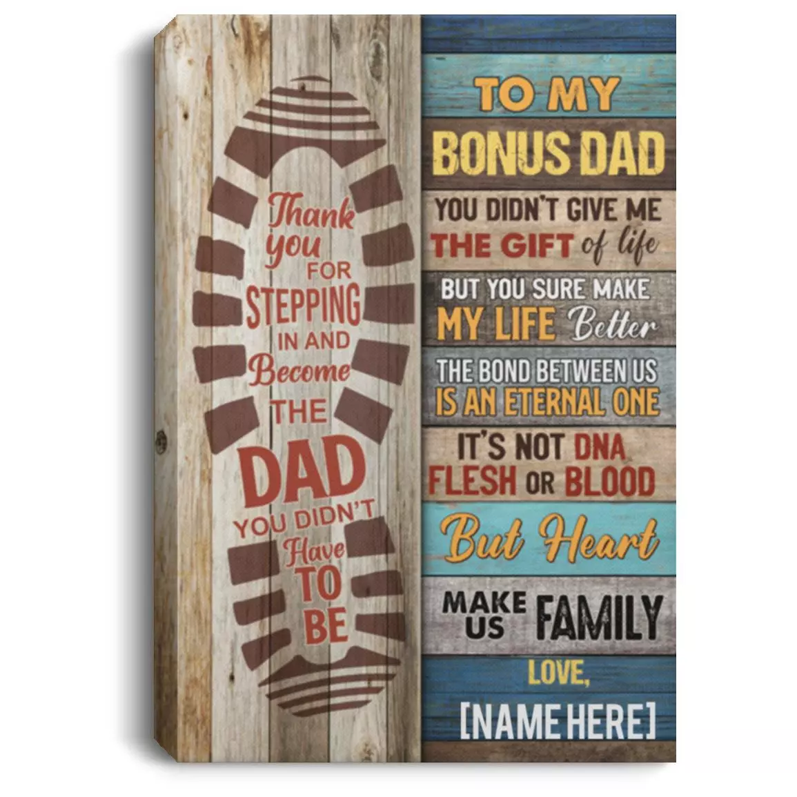 Personalized To My Canvas, White, 0.75'' Framed Canvas