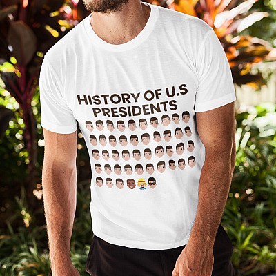 Alternative view of History Of Us President T-Shirt - Funny 46th President Shirt