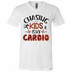 Chasing Tshirt, White, V-Neck T-Shirt