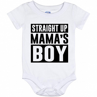 mamaboy onesie, White, Baby Onesie - 12 Month