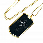 He Is Risen Cross - Christianity Gift - Christians Gift Dog Tag Pendant Necklace - Dog Tag (Gold Plated)