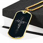 He Is Risen Cross - Christianity Gift - Christians Gift Dog Tag Pendant Necklace - Dog Tag (Gold Plated)