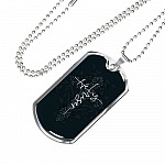 He Is Risen Cross - Christianity Gift - Christians Gift Dog Tag Pendant Necklace - Dog Tag (Silver)
