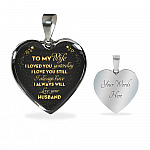 Husband To My Wife I Loved You Yesterday I Love You Still I Always Have I Always Will Luxury Heart Pendant Necklace - Heart Luxury Necklace (Silver)