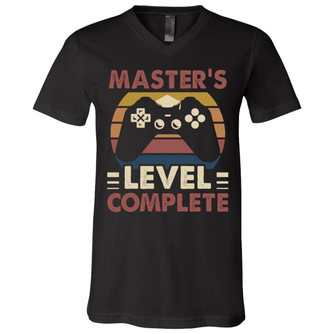 Graduation Master's T, Black, V-Neck T-Shirt