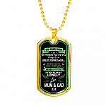To Our Son We Promise You're Never Lonely Dog Tag Pendant Necklace - To My Son Dogtag - Dog Tag (Gold Plated)