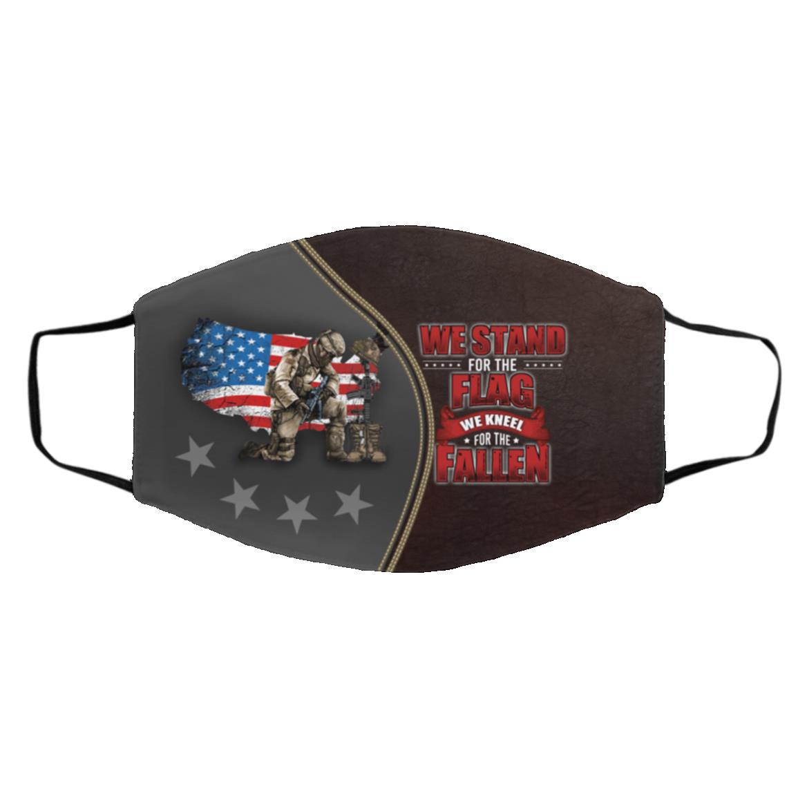 the flag mask, White, Cloth Face Cover – Medium/Large