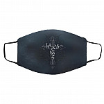 He Is Risen Cross, White, Cloth Face Cover – Medium/Large