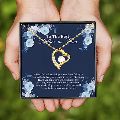 Alternative view of To The Best Mother In Law When I Fell In Love With Your Son From Daughter In Law Forever Love Heart Pendant Necklace