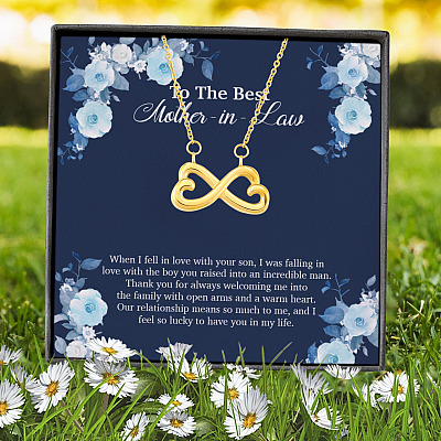 To The Best Mother In Law When I Fell In Love With Your Son From Daughter In Law Infinity Heart Pendant Necklace