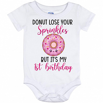 Donut baby, White, Baby Onesie - 12 Month