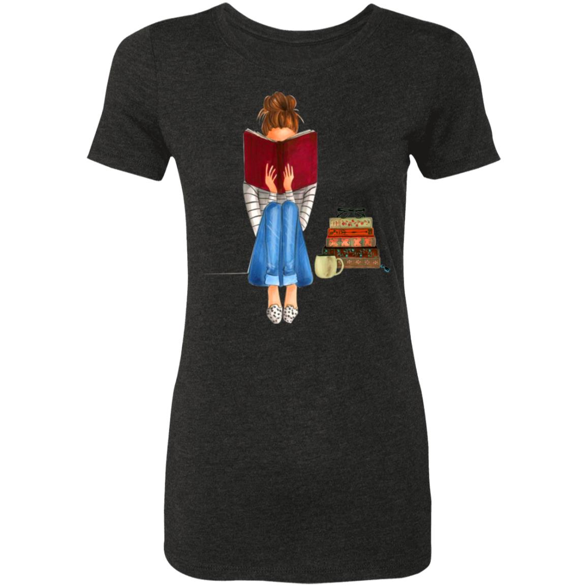 Girl Book T, Vintage Black, Premium Ladies T-Shirt Girl Book T, Vintage Black, Premium Ladies T-Shirt