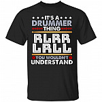 drummer shirt, Black, Unisex T-Shirt