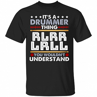 drummer shirt, Black, Unisex T-Shirt