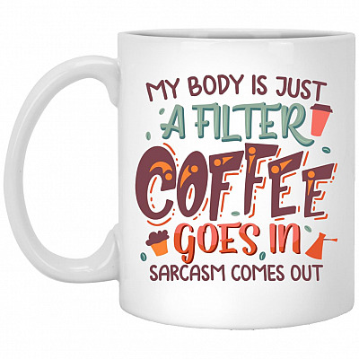 My body mug, White, 11 oz. White Mug