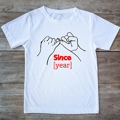 Alternative view of Personalized Bestie BFF Pinky Promise Shirt - Matching Best Friends Shirt - BFF Since Year Shirt