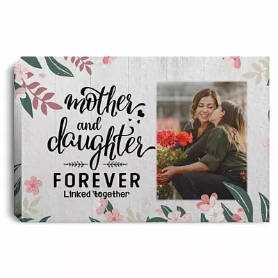 Personalized Photo Mothe Poster, White, 0.75'' Framed Canvas