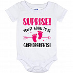 suprise onesie, White, Baby Onesie - 12 Month