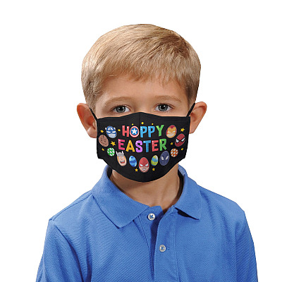 Alternative view of Hoppy Easter Heroes Washable Reusable Custom - Printed Cloth Face Mask Cover