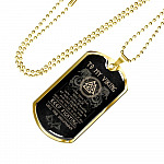 From Shieldmaiden to My Viking I Know You're Tired You're Fed Up Keep Fighting Dog Tag Pendant Necklace - Dog Tag (Gold Plated)
