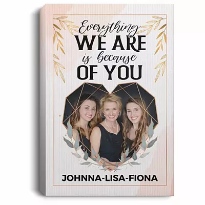 Personalized Photo Poster, White, 0.75'' Framed Canvas