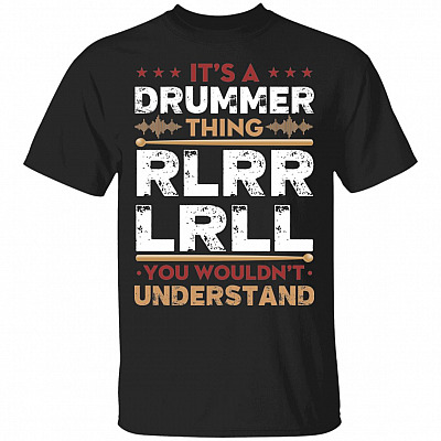 drummer shirt, Black, Unisex T-Shirt