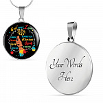 God Says I Am Unique Forgiven Lovely Circle Pendant Necklace - Circle Luxury Necklace (Silver)