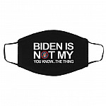 Biden Mask, Black, Cloth Face Cover – Medium/Large