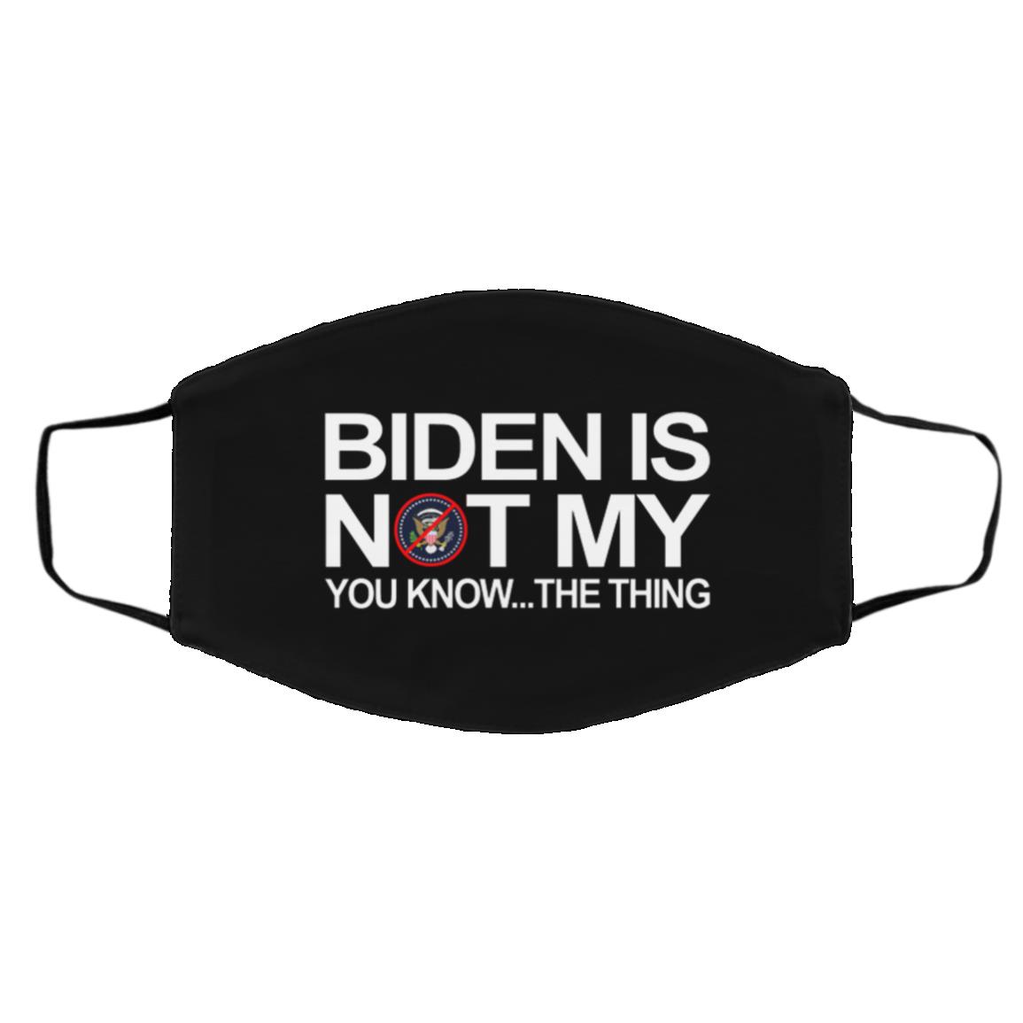 Biden Mask, Black, Cloth Face Cover – Medium/Large