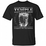 temple shirt, Black, Unisex T-Shirt