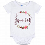 Personalized Floral, White, Baby Onesie - 12 Month