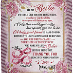 Personalized To My Bestie, White, Cozy Plush Fleece Blanket - 50x60 Personalized To My Bestie, White, Cozy Plush Fleece Blanket - 50x60