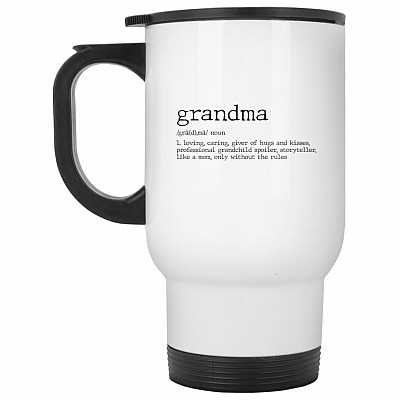 14 oz. White Travel Mug