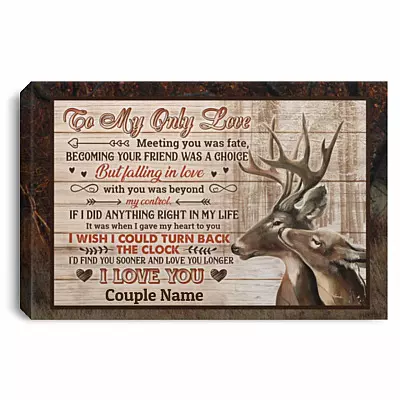 Personalized Love, White, 0.75'' Framed Canvas