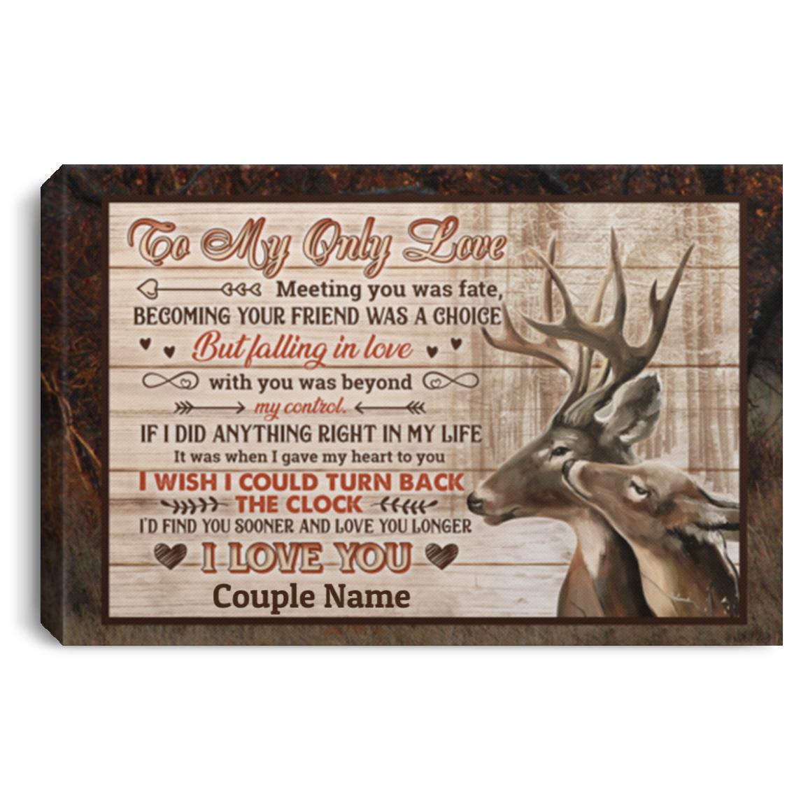 Personalized Love, White, 0.75'' Framed Canvas