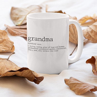 Alternative view of Mother's Day Gift for Grandma Grandma Definition Ceramic Coffee Mug - Beer Stein - Water Bottle