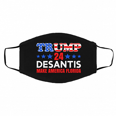 trump mask, White, Cloth Face Cover – Medium/Large