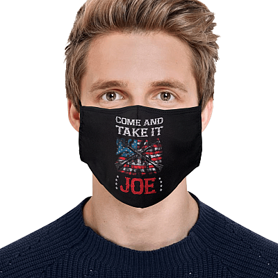 Alternative view of Come and Take It Joe Biden Washable Reusable Custom Printed Cloth Face Mask Cover
