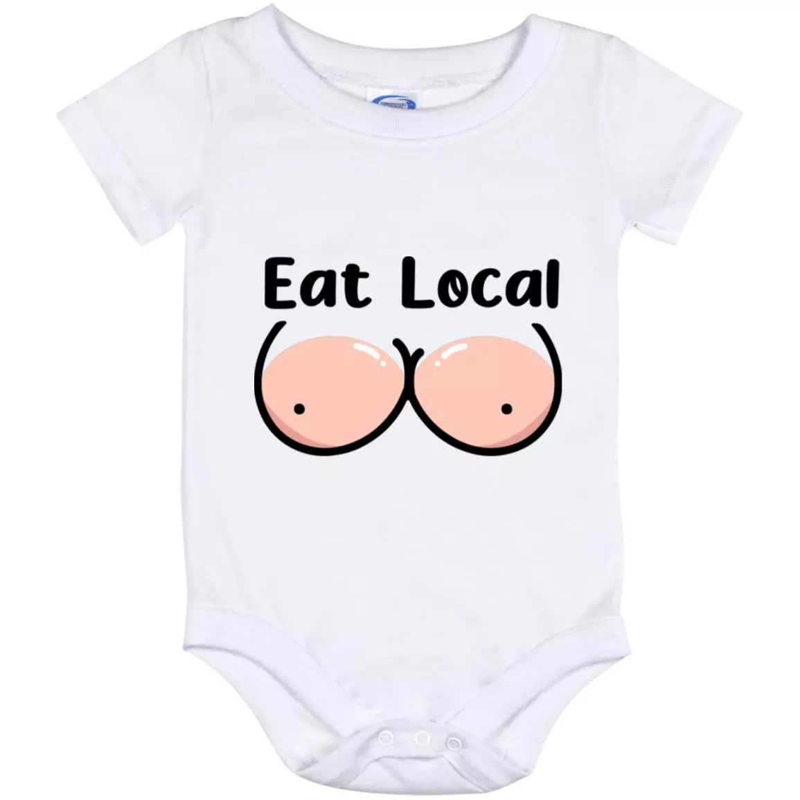 Eat Local With White, White, Baby Onesie - 12 Month